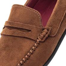Men's Casual Comfortable Drive Social Loafer Shoe With Tie - Mocha Brown - View 6