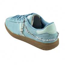 1 件 FlameThorn DIY 鞋饰朋克风格合金珍珠吊坠链靴子帆布鞋配件 - 銀灰色 - 查看 2