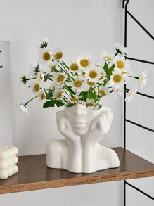 1pc Minimalist Female Beauty Face Makeup Brush Storage, Vase, Suitable For Home Decor, Bedroom Decor, The Best Christmas Gift Home Bathroom Decor Bathroom Organizer Fall Decor Makeup Organizer Back To School