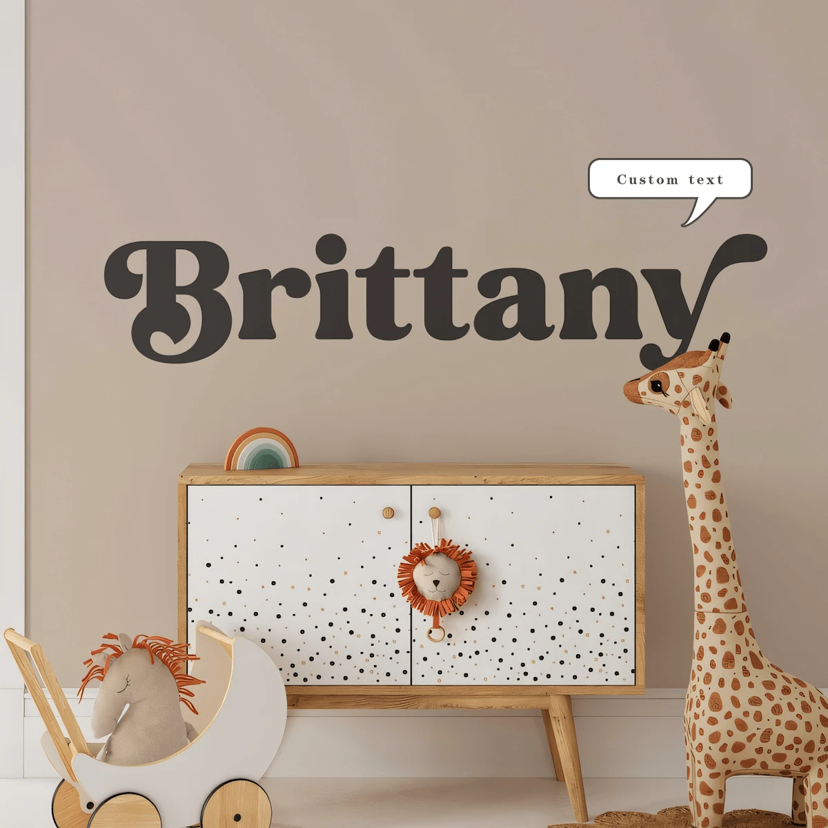 Boho Personalized Name Wall Decal, Custom Baby Name Wall Sticker, Kids Name Wall Decal, Nursery Decor, Boho Nursery Decor, Valentine's Day, Valentine's Day Decor Gifts Birthday Graduation