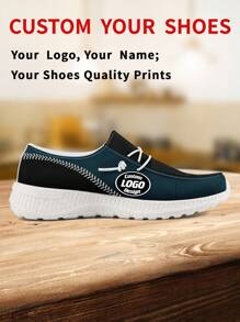 1 Pair Philadelphia Baseball Name Custom Loafer Shoes, Personalized Name Loafer Shoes, Custom Name Thick Sole Loafers Of E-TPU, Personalized Loafer Shoes, Name Loafers, Personalized Loafer Shoes For Women And Men, Unique Loafer Shoes - White - View 2