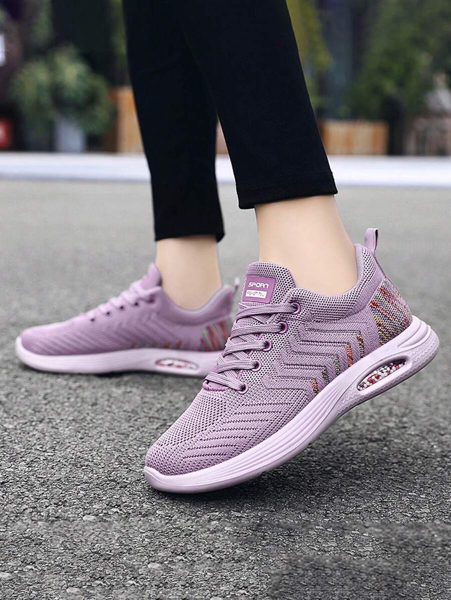 Zapatos de tenis transpirables cómodos de malla para mujer,suave,transpirable y elegante. - Morado - Ver 1