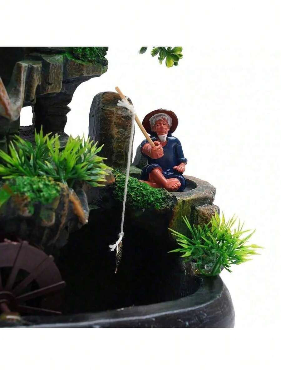 ZhdnBhnos Desktop LED Color Change Lamp Rockery Fountain Waterfall
