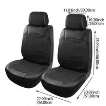 Car Seat Covers 4pcs Set Black PVC And Jacquard Fabric Airbag Compatible Universal Fit For Van Truck Car Suv Seat Cushion Auto Accessories For Men New Design