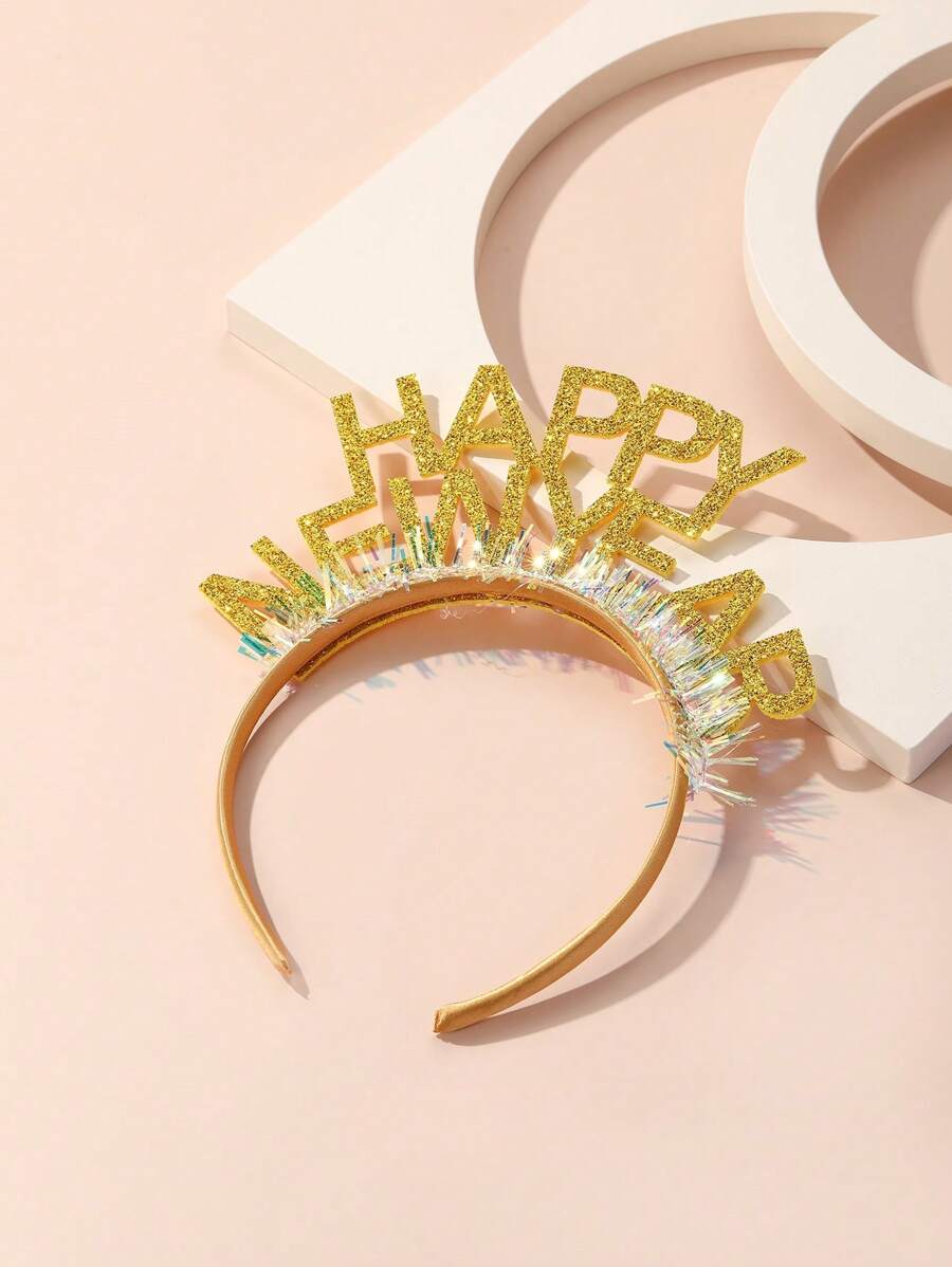 5 件/1 件无纺布 2026 年圣诞节和新年派对头带、摄影道具