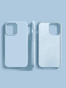 蓝色2毫米厚液态硅胶手机壳，兼容 16、15、14、13、12、11 Pro Max、S24U、S23、S22，全包保护套，防水防震防摔防刮花 - 淺藍色 - 查看 1