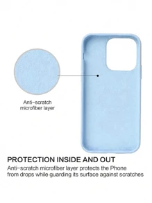 蓝色2毫米厚液态硅胶手机壳，兼容 16、15、14、13、12、11 Pro Max、S24U、S23、S22，全包保护套，防水防震防摔防刮花 - 淺藍色 - 查看 4