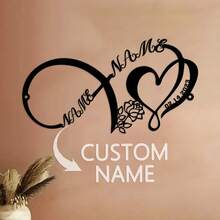 1pc Mountain Deer Scene Lab Kim loại cá nhân hóa Biểu tượng con vịt Quà tặng. Biển hiệu tên gia đình Biển hiệu tên con bướm Nghệ thuật treo tường tình yêu & kỷ niệm tùy chỉnh - màu đen - Xem 8