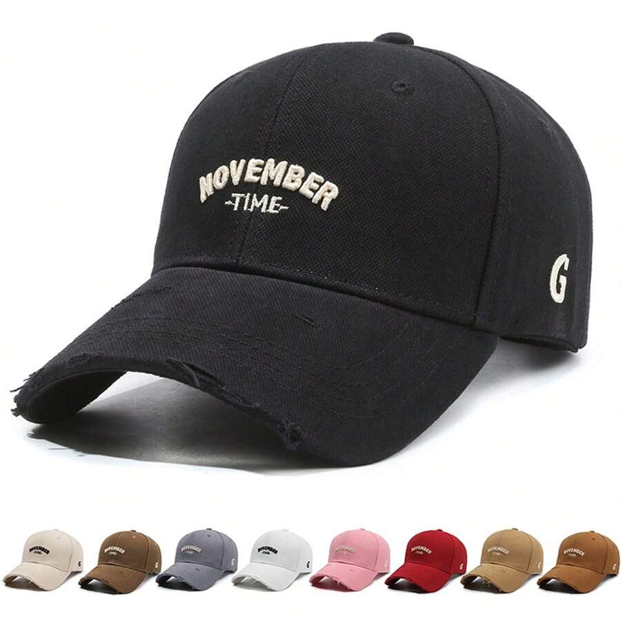 1 chiếc mũ bóng chày thêu họa tiết kim loại polyester thường ngày, thích hợp cho mùa hè/xuân/thu - A - Xem 1