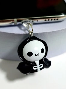 1 件万圣节蝙蝠幽灵魔鬼死神手机防尘塞，可爱的卡通万圣节手机防尘塞，可作为万圣节的小礼物！ - 彩色 - 查看 16