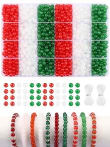 Bộ làm đồ trang sức pha lê Hạt thủy tinh tròn để làm đồ trang sức Hạt pha lê cho vòng tay Bộ làm đồ thủ công DIY Vật tư cho vòng tay Dây chuyền Điện thoại Bùa hộ mệnh cho bé gái Người lớn - hạt thủy tinh - Xem 8