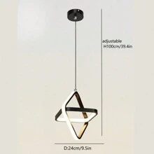 220V 小型方形黑色/白色 LED 现代线性吊灯，3000K 暖光/6500K 白光 LED 吊灯适合餐厅厨房岛，明亮的灯具 - 吊燈 - 查看 10