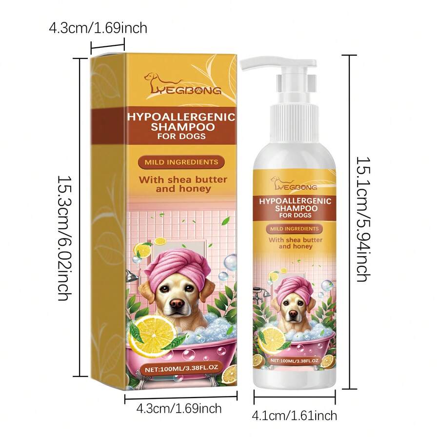 Dog Shampoo, Pet Dog Hair Gentle Cleaning Shampoo, Moisturizing And