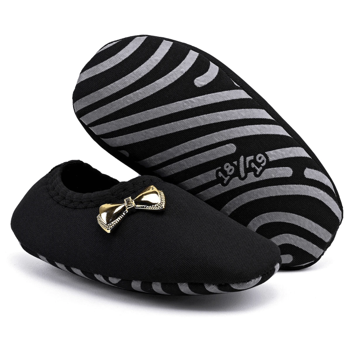 Baby Girl's Slipper Sock Shoe Newborn Various Colors - 黑色 - 查看 1