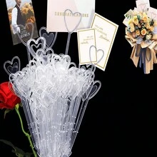 40/80 chiếc kẹp thiệp hoa, kẹp thiệp hoa hình trái tim bằng nhựa trong suốt, thích hợp để cắm hoa, tiệc cưới, bao bì sinh nhật, quà tặng trang trí Ngày của Mẹ - Nhiều màu - Xem 12