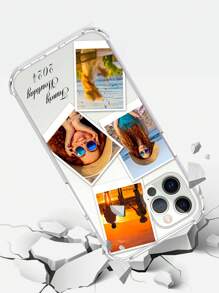 Apple Customized Shockproof Thick Transparent Heart-Shaped Photo Frame Phone Case Cover Suitable For S23 24 Ultra A15/IPhone12 13 14 15 ProMax,Clear,Stylish,Colorful,Vintage,Cute,Contracted,Funny,Custom,Personalized,Unique,Customized,Ideal Gifts For Him,Ideal Gifts For Her,Boyfriend,Girlfriend,Family,Friends,Grandparents,Couple,For Anniversaries,For Birthdays,Customized Phone Cases,Street Casual Chic