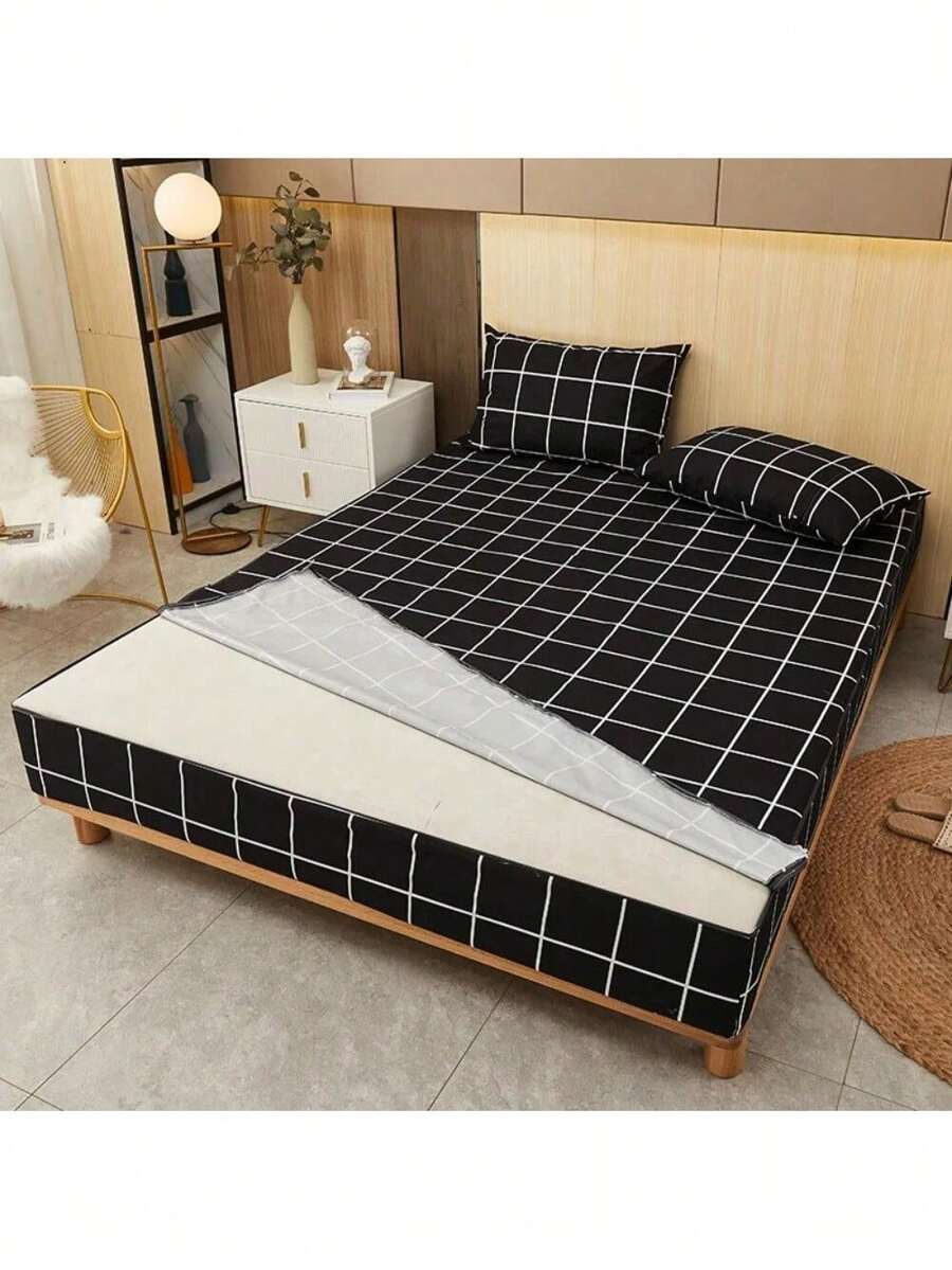 Waterproof Mattress Cover With Zipper Queen Twin Bed Fitted Sheet 6