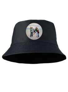 Customized Bucket Hat, Provide Picture & Text For Unique Personal Hat, Suitable For Outdoor, Travel, Hiking, Company Team Activities, Customized Logo Cap, Colorful, Cute, Adorable, Funny, Kawaii, For Teacher, For Boys And Girls, For Teenagers, Junior High School Students, Middle School Students, High School Senior High School Students, College Students, University Students, Freshman, Sophomore, Underclassmen - Photo Customization - View 5