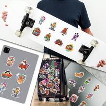 50 件街头涂鸦贴纸用于装饰电脑桌贴纸头盔滑板吉他水杯手提箱笔记本手册书可 DIY 贴纸自粘 - 彩色 - 查看 9