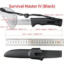 Survival Master Outdoor Multi-Function Straight Machete Knife, Forest Clearing Knife For Wilderness Survival & Camping Knives - Black - View 6