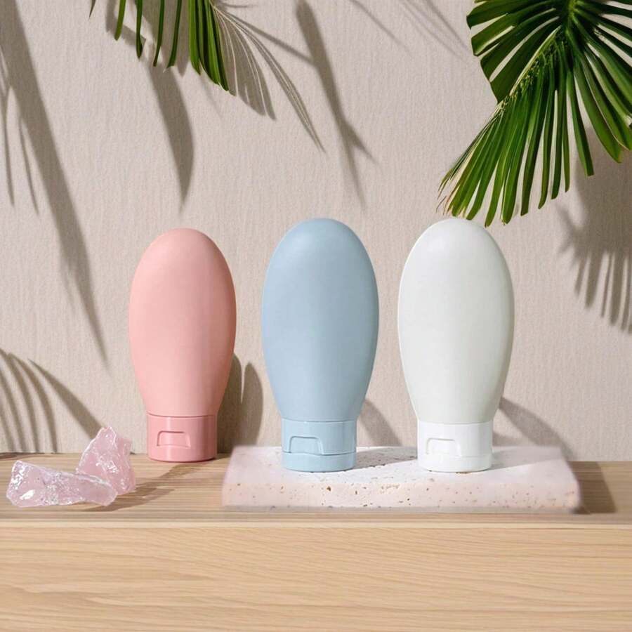 3pcs Silicone Travel Bottles LeakProof Refillable Squeezable