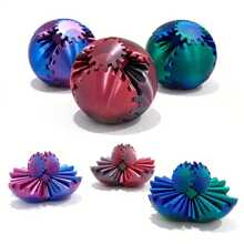 Minge rotativă imprimată 3D - Jucărie de relaxare și petrecere, minge rotativă extensibilă, bună pentru activități distractive, cadouri de sărbători, colecție de arte și meșteșuguri, perfectă pentru Halloween, Crăciun, Anul Nou - Plastic durabil, culori mixte - Multicolor - Vizualizare 1