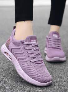Zapatos de tenis transpirables cómodos de malla para mujer,suave,transpirable y elegante. - Morado - Ver 2