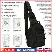 Small Tactical Messenger Bag Sling Backpack Outdoor Shoulder Satchel Chest Packs - Black - View 7