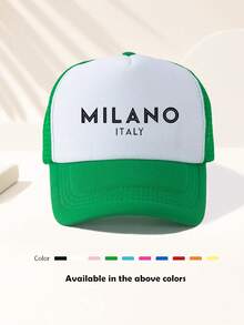 1 件装男女通用 MILANO 趣味比赛日棒球帽，可调节户外遮阳帽，春秋，旅行，海滩度假，运动，Y2k 风格，老爹帽，海绵网眼透气卡车司机帽，最佳圣诞节礼物 - 彩色 - 查看 9