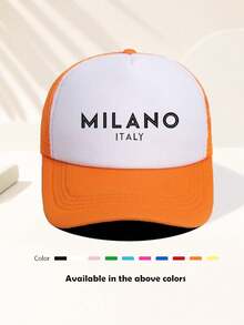 1 件装男女通用 MILANO 趣味比赛日棒球帽，可调节户外遮阳帽，春秋，旅行，海滩度假，运动，Y2k 风格，老爹帽，海绵网眼透气卡车司机帽，最佳圣诞节礼物 - 彩色 - 查看 11