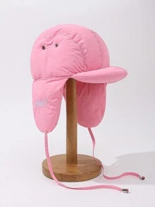 1 chiếc mũ trapper cổ điển chống gió chống nước thêu chữ Unisex, mũ che tai lót nhiệt cho các môn thể thao ngoài trời trượt tuyết, trang phục thường ngày, thích hợp sử dụng hàng ngày - A - Xem 3