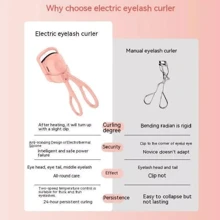 Electric Heating Eyelash Curler Lasting Electric Perm USB Charging With Cable - Pink - View 5