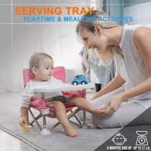 NetHong Baby Chair Foldable Infant Feeding Toddler Table Chair Portable Seat - Pink - View 3