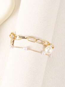 8 pièces/1 pièce Bracelet charmant avec perles, strass et zirconium cubique en forme de papillon, convient pour le port quotidien et les fêtes