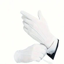 4 件装三条纹手套 - 柔软、透气、经典男女通用设计，适合正式活动、检查、安全、引导、驾驶和日常穿着 - 优雅而保守的风格 - 彩色 - 查看 6