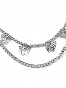 1PC Chuỗi bướm trang trí Túi phụ kiện DIY Phụ kiện túi Quà tặng, Quà tặng, Phụ kiện, Trang trí cho các cô gái tuổi teen Phụ nữ Sinh viên đại học, Tân binh & Nhân viên văn phòng Ý tưởng quà tặng - Bạc - Xem 3