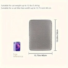 Double-Layer Honeycomb Design Cat Litter Mat, Non-Slip And Washable, Suitable For Pet Toilets And Litter Boxes - Multicolor - View 4