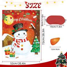 1 件圣诞派对游戏雪人针鼻圣诞派对装饰品圣诞派对活动适合家庭成人的圣诞派对游戏适合生日派对装饰的圣诞礼物 - 彩色 - 查看 5