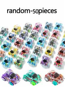 5 件/10 件/20 件/50 件迷你回力汽车玩具套装、玩具回力赛车、散装派对礼品宝盒、生日礼物、圣诞礼物、万圣节礼物（配件和玩具颜色随机发送，手工测量可能有轻微误差）、户外玩具、骑乘玩具、礼品袋填充玩具