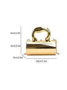 Bolso de acrilico de unicolor, nueva bolsa de moda con asa personalizada, bolso cruzado con cadena con forma cilíndrica, estuche para teléfono y monedero, apto para trabajo, trayecto, cita, compras, viaje, regalo romántico para parejas en San Valentín