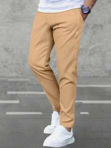 3 件装男童和青少年宽松纯色直筒休闲户外运动裤 - 黑色 - 查看 4