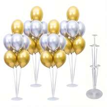 1/2/4 件，27.56 英寸气球拱门杆支架套装，适合生日派对、毕业典礼、婚礼、圣诞节、母亲节（不含气球） - 彩色 - 查看 12