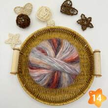 Large Clouds, A Ball Of 100 Grams, Length 350 Meters, Gradient Wool Mohai, Rainbow Segment Dyed Medium Thick Thread, DIY Hand-Woven Wool, Hook Scarf, Clothes And Hats