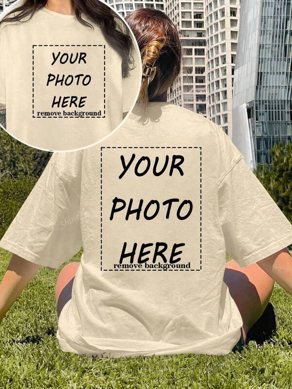 Benutzerdefinierbares Frauen T-Shirt - Fügen Sie Ihren eigenen Text und Bilder (Familienfoto/Selfie/Tierfoto/Freundesfoto/Partyfoto) hinzu, um Ihr eigenes personalisiertes bedrucktes T-Shirt zu gestalten, Baby/Paar/Familie/Tier Fotos, Jahrestags-Geschenk, Valentinstag, Weihnachten, Thanksgiving, Neujahr Muster, Logo | | Hochzeitsgeschenk | Party Outfit | Geburtstagsgeschenk | Halloween Kostüm | Weihnachts Outfit