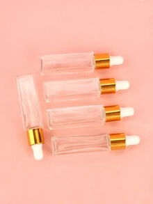 2件|3件|5件|10件|20件|30件透明方形10毫升化妆水/精油滴管瓶，便携式迷你样品香水精华水精华空玻璃小瓶 - 彩色 - 查看 6