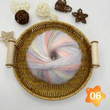 Large Clouds, A Ball Of 100 Grams, Length 350 Meters, Gradient Wool Mohai, Rainbow Segment Dyed Medium Thick Thread, DIY Hand-Woven Wool, Hook Scarf, Clothes And Hats