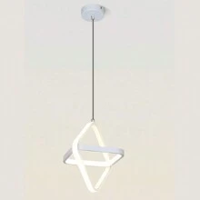 220V 小型方形黑色/白色 LED 现代线性吊灯，3000K 暖光/6500K 白光 LED 吊灯适合餐厅厨房岛，明亮的灯具 - 吊燈 - 查看 12