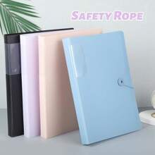 4 Pcs A4 Display Folders, A4 Display Book Folder With Plastic Sleeves And Safety Rope Presentation Folders Document Project Folder For School And Offices - 黑+紫+粉+藍 - 查看 4