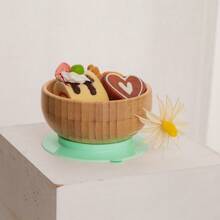 Personalized Customizable Bamboo Wooden Bowl Baby Feeding Bowl Wooden Kids Feeding Supplies For Baby Tableware Suction Round Shaped Bowl Dinnerware Product Baby Shower Family Decorations Gifts Winter Eve Gifts Back To School Winter Gift Ideas Boy Girl Valentine's Day - Multicolor - View 17