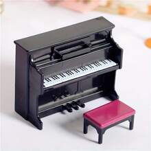 Dollhouse Miniature Upright Piano Furniture Model, Photography Prop - Multicolor - View 5